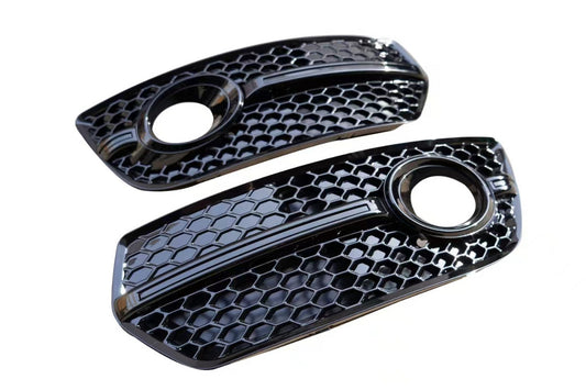 RS-Style fog light grilles (2013-2017, 2 pcs, Black) for Audi Q5 2008-2017 - image 2