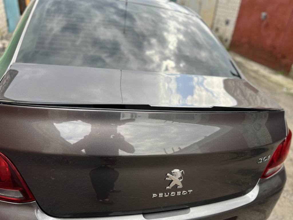 Spoiler LIP (Sunplex, black) (118.5cm *5.5cm) for Peugeot 301 - Reelken Auto
