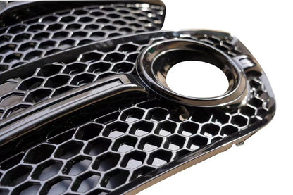 RS-Style fog light grilles (2013-2017, 2 pcs, Black) for Audi Q5 2008-2017 - image 4
