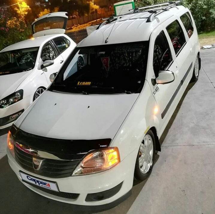 The hood deflector (EuroCap) for Dacia Logan MCV 2004-2014 - Reelken Auto