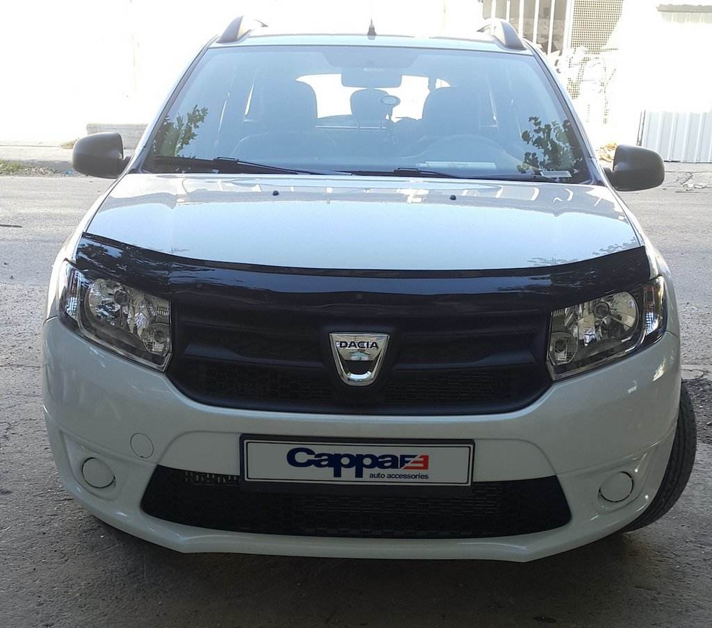 The hood deflector (EuroCap) for Dacia Logan II 2013-2022 - Reelken Auto
