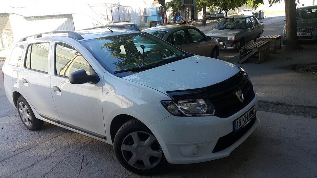 The hood deflector (EuroCap) for Dacia Logan II 2013-2022 - Reelken Auto