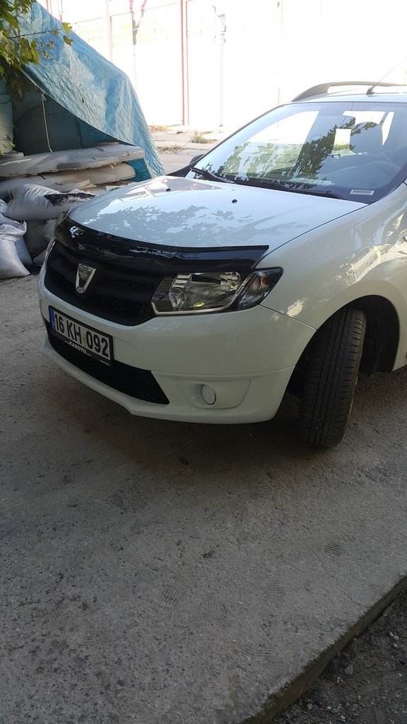 The hood deflector (EuroCap) for Dacia Logan II 2013-2022 - Reelken Auto