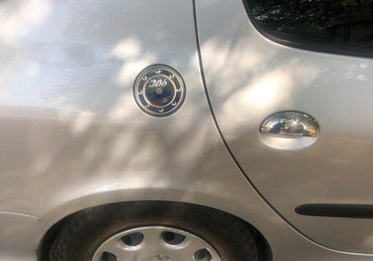 Strap on the gas tank hatch (stainless steel). for Peugeot 206 - Reelken Auto