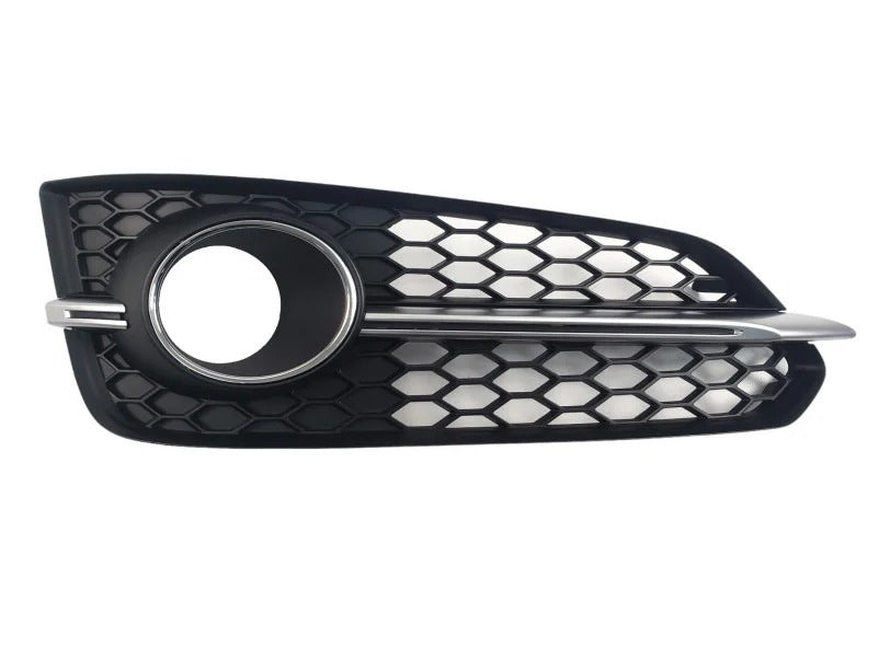 Fog light grilles with fog light (2014-2018, 2 pcs, Black with gray) for Audi A8 2010-2018 - image 3