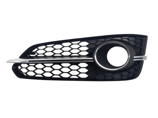 Fog Light Grilles with Fog Lamp (2014-2018, 2 pcs, Black with Gray) for Audi A8 2010-2018 - image 2