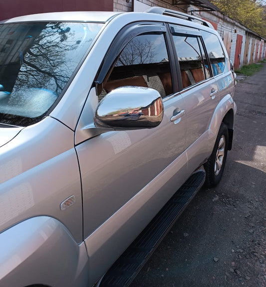 Lining the mirrors (2 piece, stainless steel) for Toyota Land Cruiser Prado 120 - image 2
