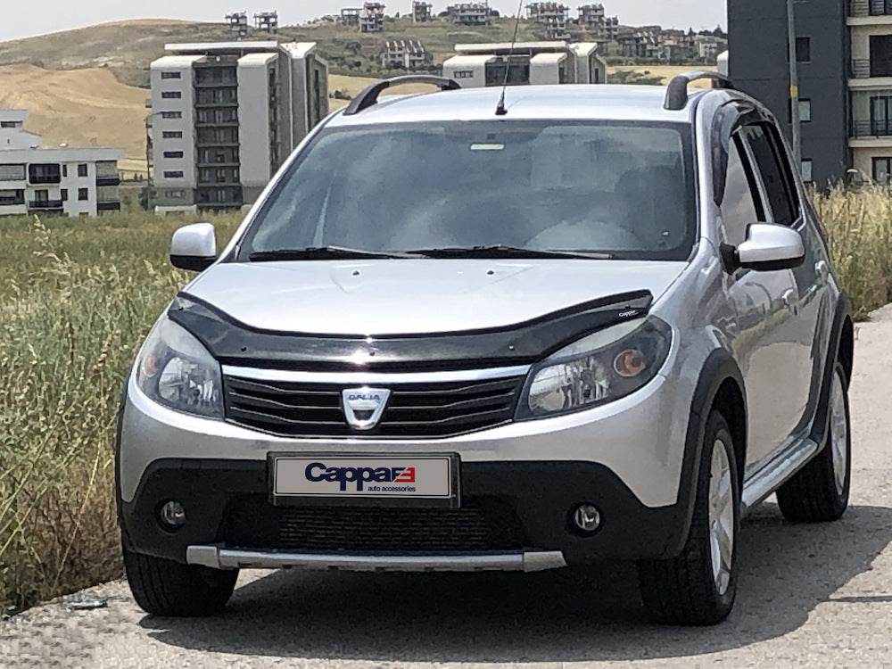 The hood deflector (EuroCap) for Dacia Sandero 2007-2013 - Reelken Auto