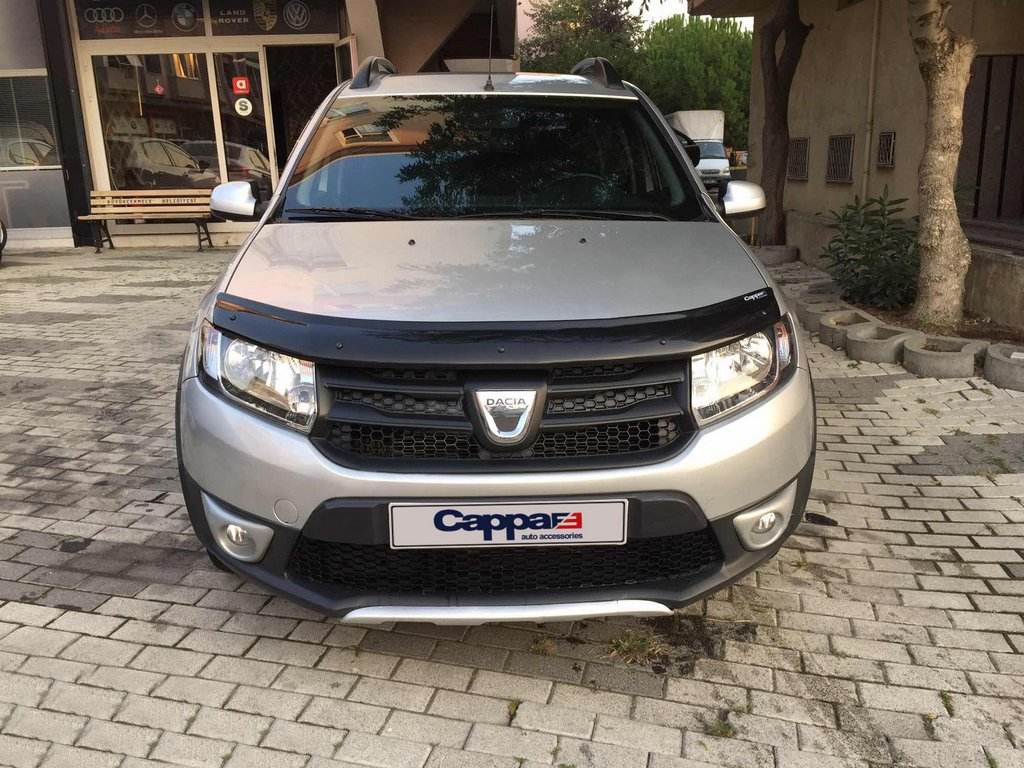 The hood deflector (EuroCap) for Dacia Logan II 2013-2022 - Reelken Auto