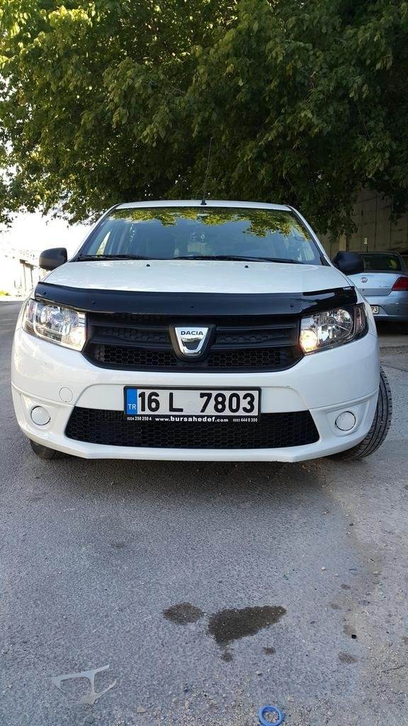 The hood deflector (EuroCap) for Dacia Logan II 2013-2022 - Reelken Auto
