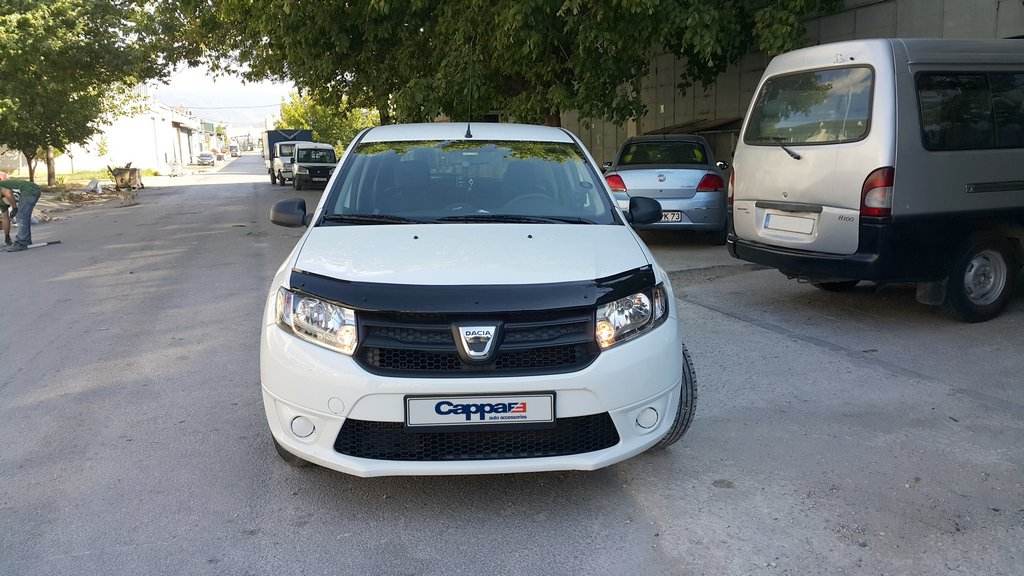 The hood deflector (EuroCap) for Dacia Logan MCV 2013-2020 - Reelken Auto