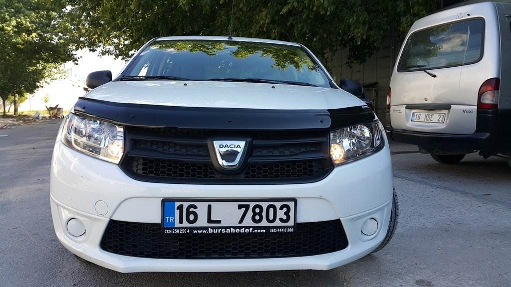 The hood deflector (EuroCap) for Dacia Logan MCV 2013-2020 - Reelken Auto