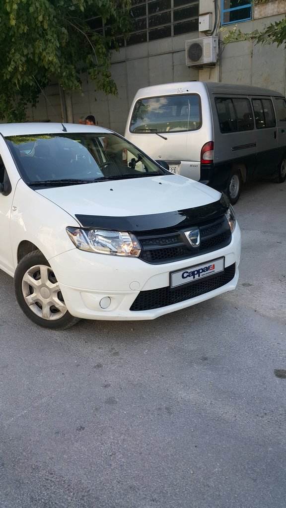 The hood deflector (EuroCap) for Dacia Logan II 2013-2022 - Reelken Auto