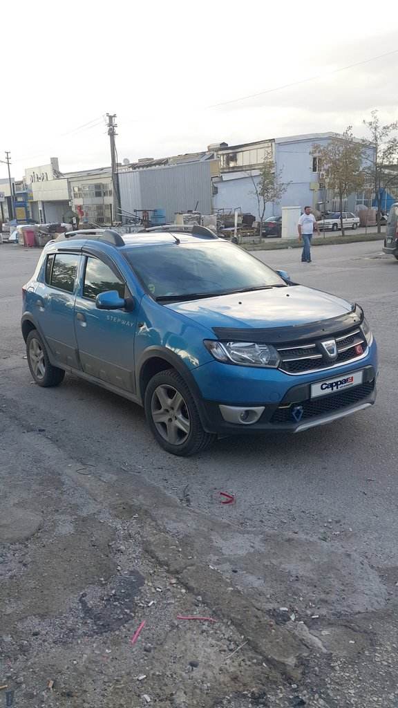 The hood deflector (EuroCap) for Dacia Logan MCV 2013-2020 - Reelken Auto