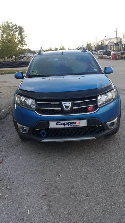The hood deflector (EuroCap) for Dacia Logan II 2013-2022 - Reelken Auto