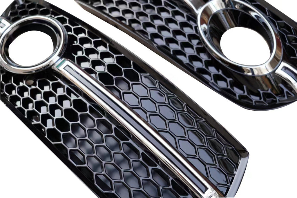 Fog Light Grilles RS-Style (2013-2017, 2 pcs, Black with Chrome) for Audi Q5 2008-2017 - image 5