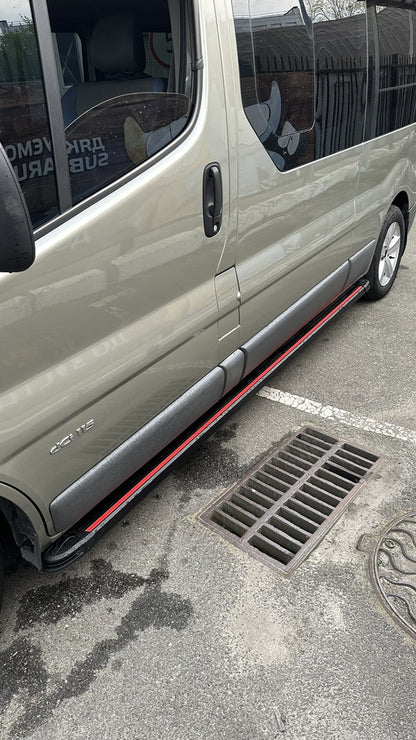 Side Steps Maya Red-Black (2 pcs, Aluminum) for Renault Trafic 2015- - image 1