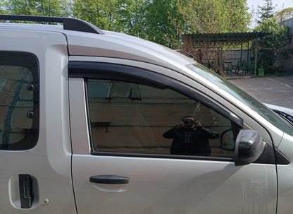 Window Deflectors (2 pcs, Sunplex Sport) for Dacia Dokker 2013-2022 - image 2