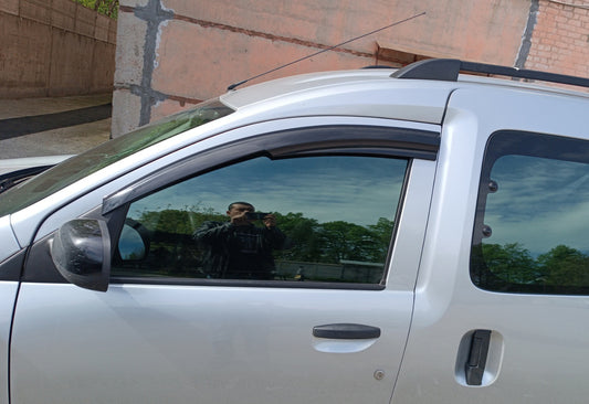 Window Deflectors (2 pcs, Sunplex Sport) for Dacia Dokker 2013-2022 - image 1