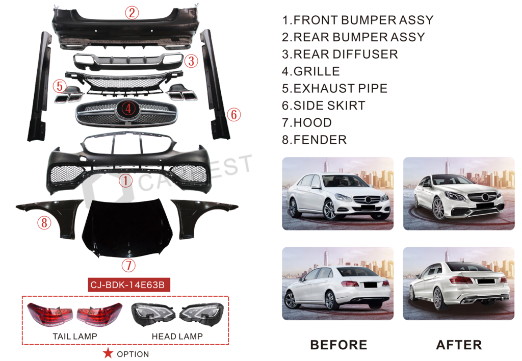 Facelift conversion kit to E63 AMG 2016 for Mercedes E-сlass W212 2009-2016 - image 34