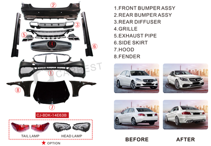 Facelift conversion kit to E63 AMG 2016 for Mercedes E-сlass W212 2009-2016 - image 34
