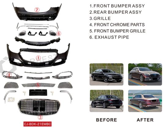 Maybach body kit (for 2020-2024) for Mercedes E-class W213 2016-2023 - image 2