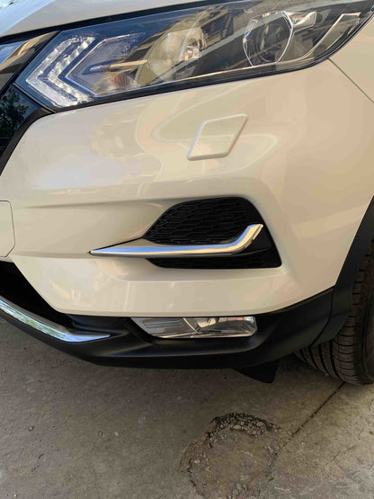 Fog light covers (2017↗, stainless steel) for Nissan Qashqai 2014-2021 - image 2