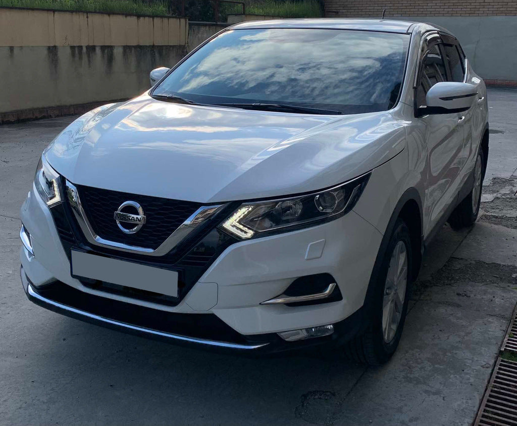 The front bumper spoiler (2017↗︎, stainless steel) for Nissan Qashqai 2014-2021 - image 4