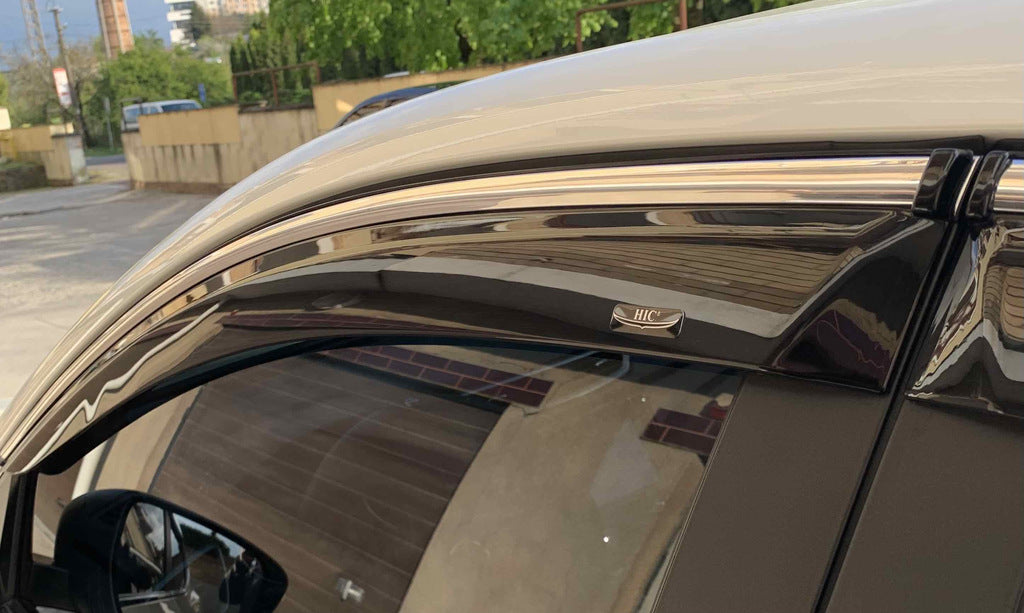 Window deflectors with chrome trim (Niken, 4 pcs) for Nissan Qashqai 2014-2021 - image 2