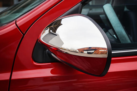 Mirror Covers (2 pcs, Stainless Steel) for Nissan Qashqai 2007-2010 - image 1