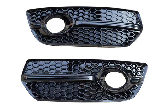 Fog Light Grilles RS-Style (2013-2017, 2 pcs, Black) for Audi Q5 2008-2017 - image 1