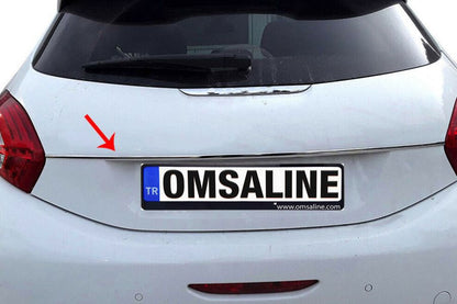 Chrome trim above license plate OmsaLine (stainless steel) for Peugeot 208 2012-2019 - image 1
