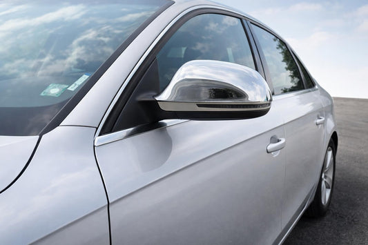 Mirror Covers 2008-2010 (2 pcs, Stainless Steel) for Audi A4 B8 2007-2015 - image 1