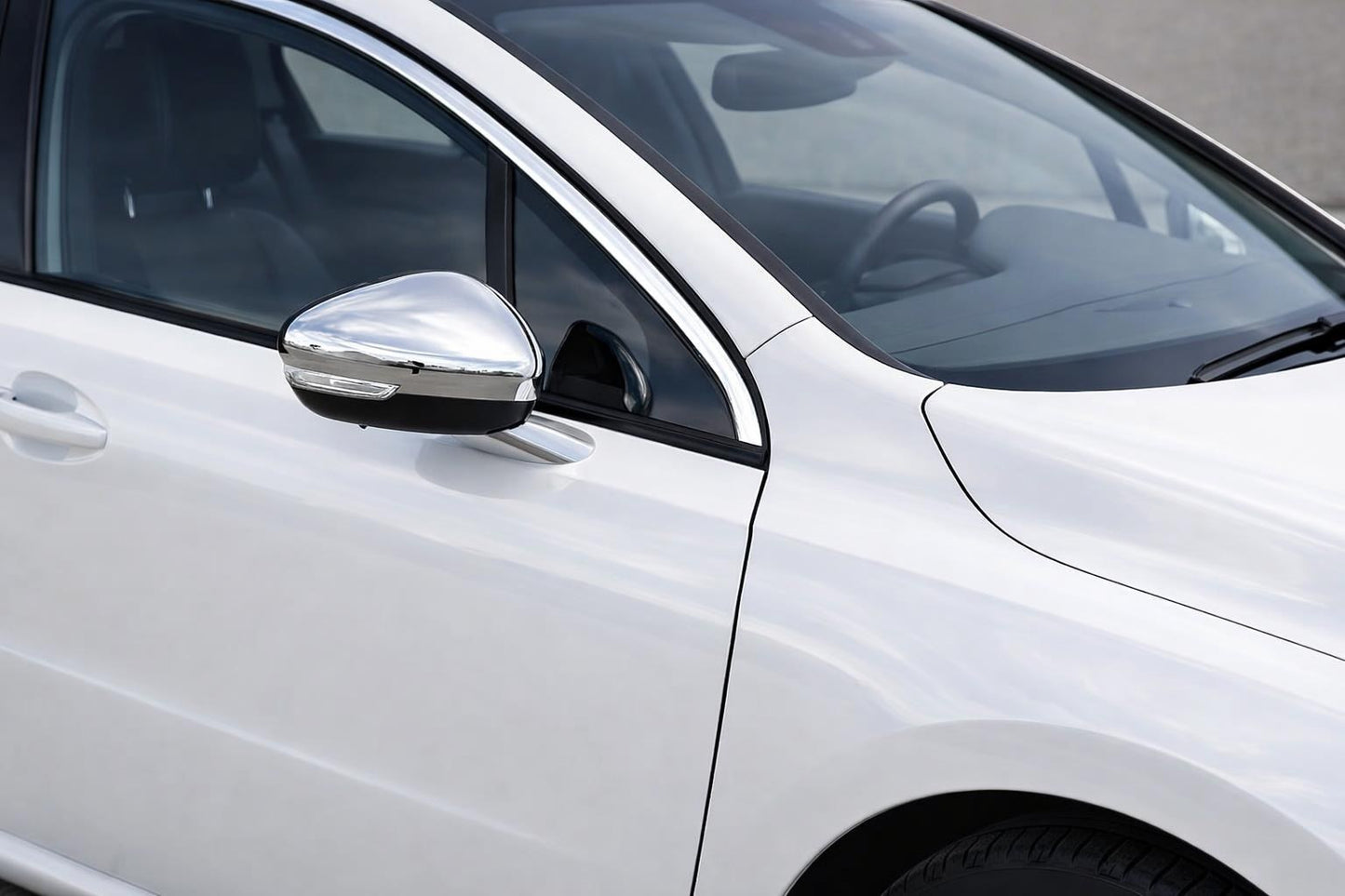 Mirror Covers (2 pcs, Stainless Steel) for Peugeot 508 2010-2018 - image 1