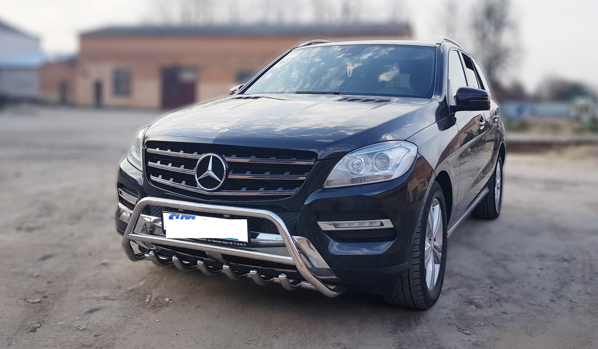 Bull Bar WT003 (Stainless Steel) for Mercedes GLE/ML сlass W166 2011-2018 - image 2