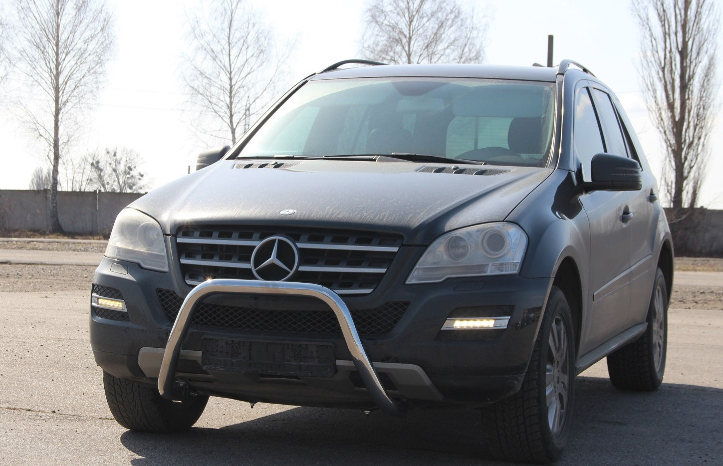 Front Bumper Guard WT006 (Stainless Steel) for Mercedes ML W164 2005-2011 - image 2