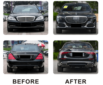 W223 Maybach restyling kit (without doors) for Mercedes S-class W221 - Reelken Auto