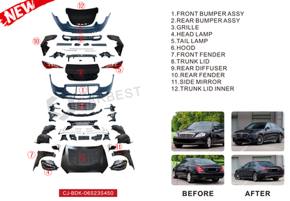 W223 AMG Line restyling kit (without doors) for Mercedes S-class W221 - image 9