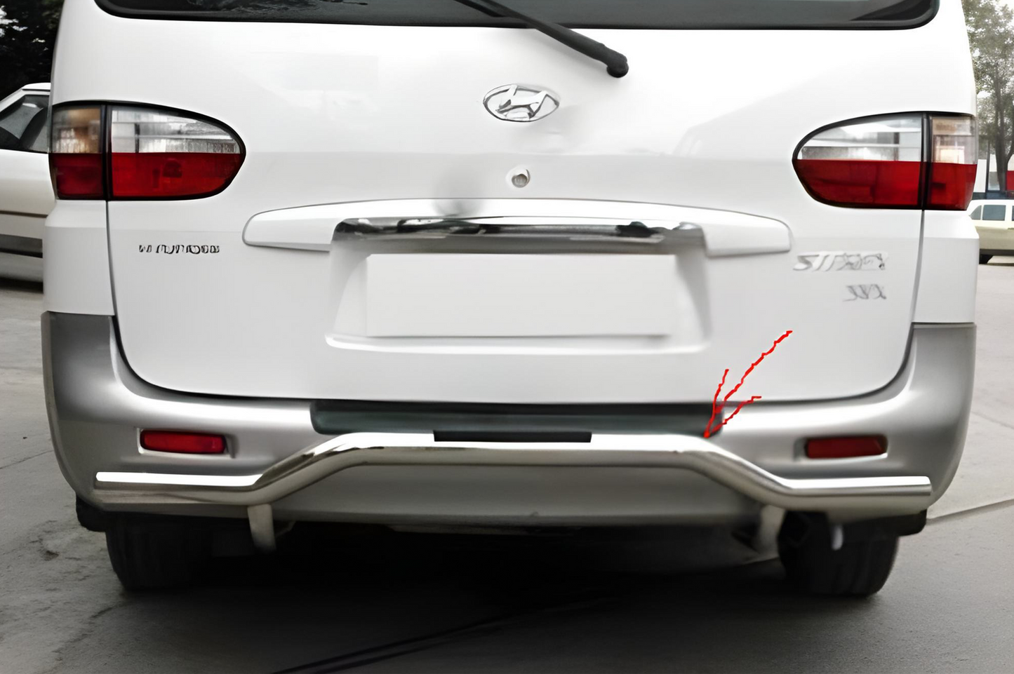 Rear Bar AK-005 (Stainless Steel) for Hyundai H200, H1, Starex 1998-2007 - image 1