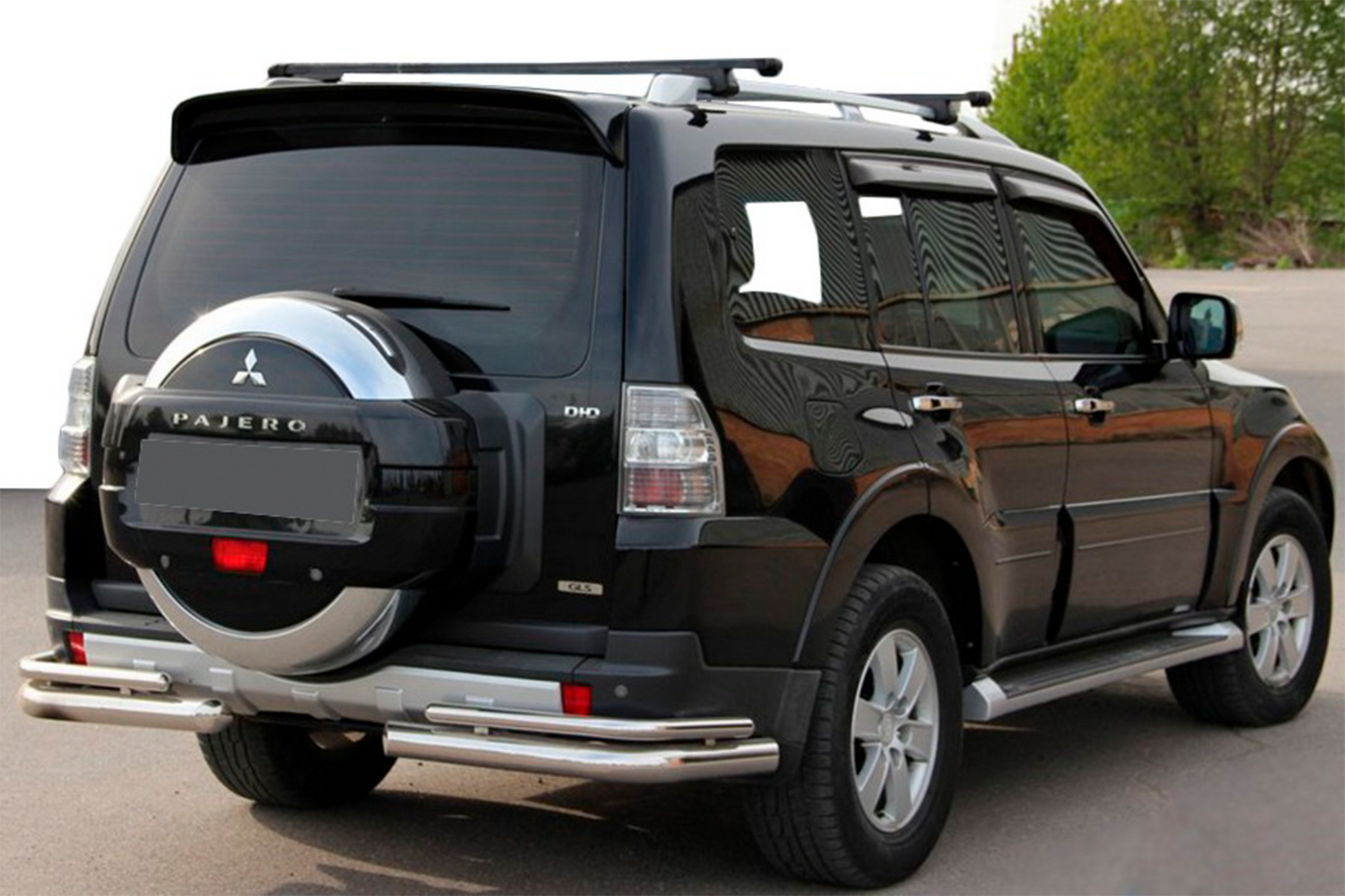 Rear Bar AK003 Double (Stainless Steel) for Mitsubishi Pajero Wagon IV 2006-2021 - image 1