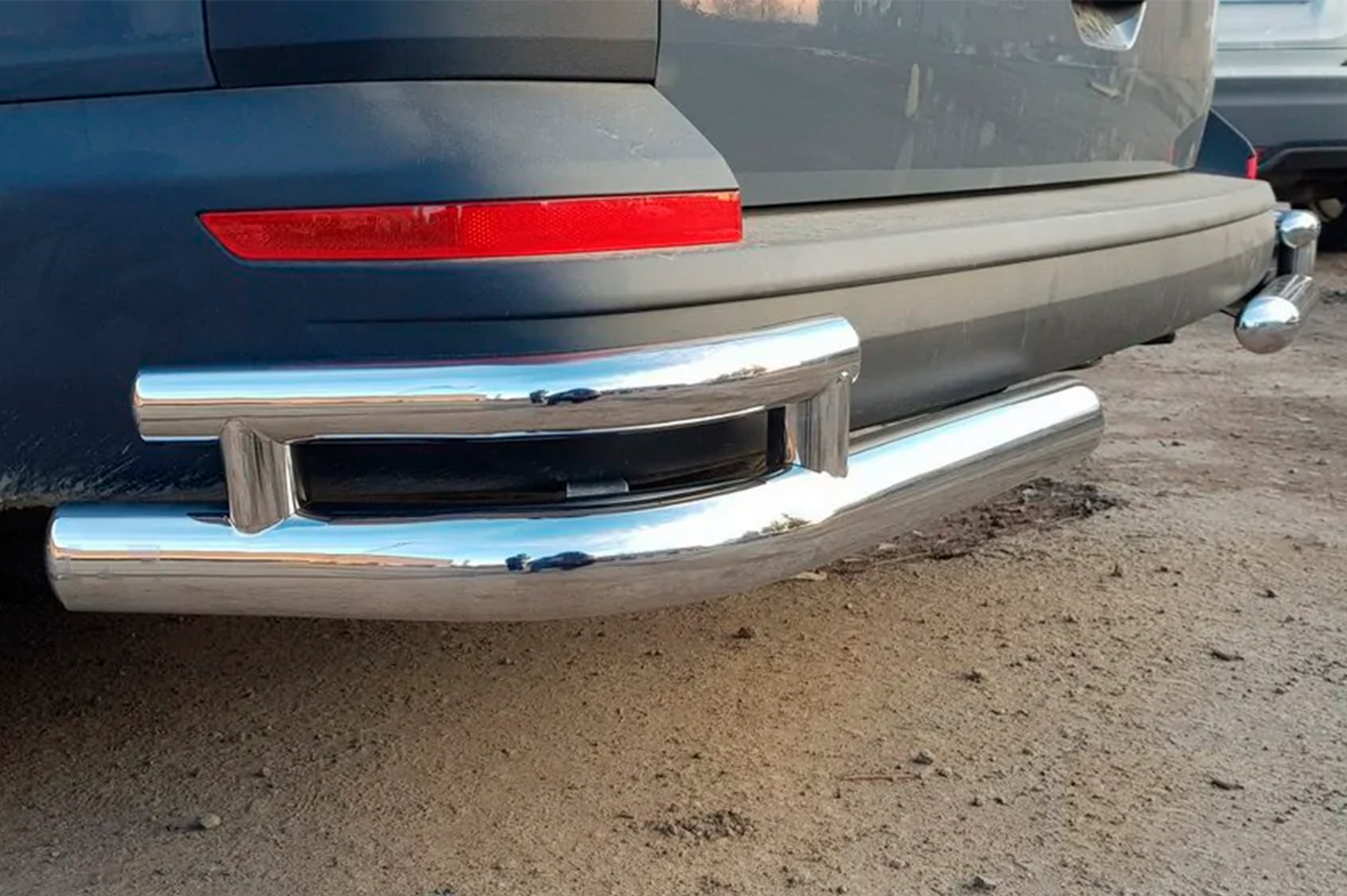 Rear Corner Bars AK003-Double (2 pcs, stainless steel) for Volkswagen T6 2015-2024 - image 1