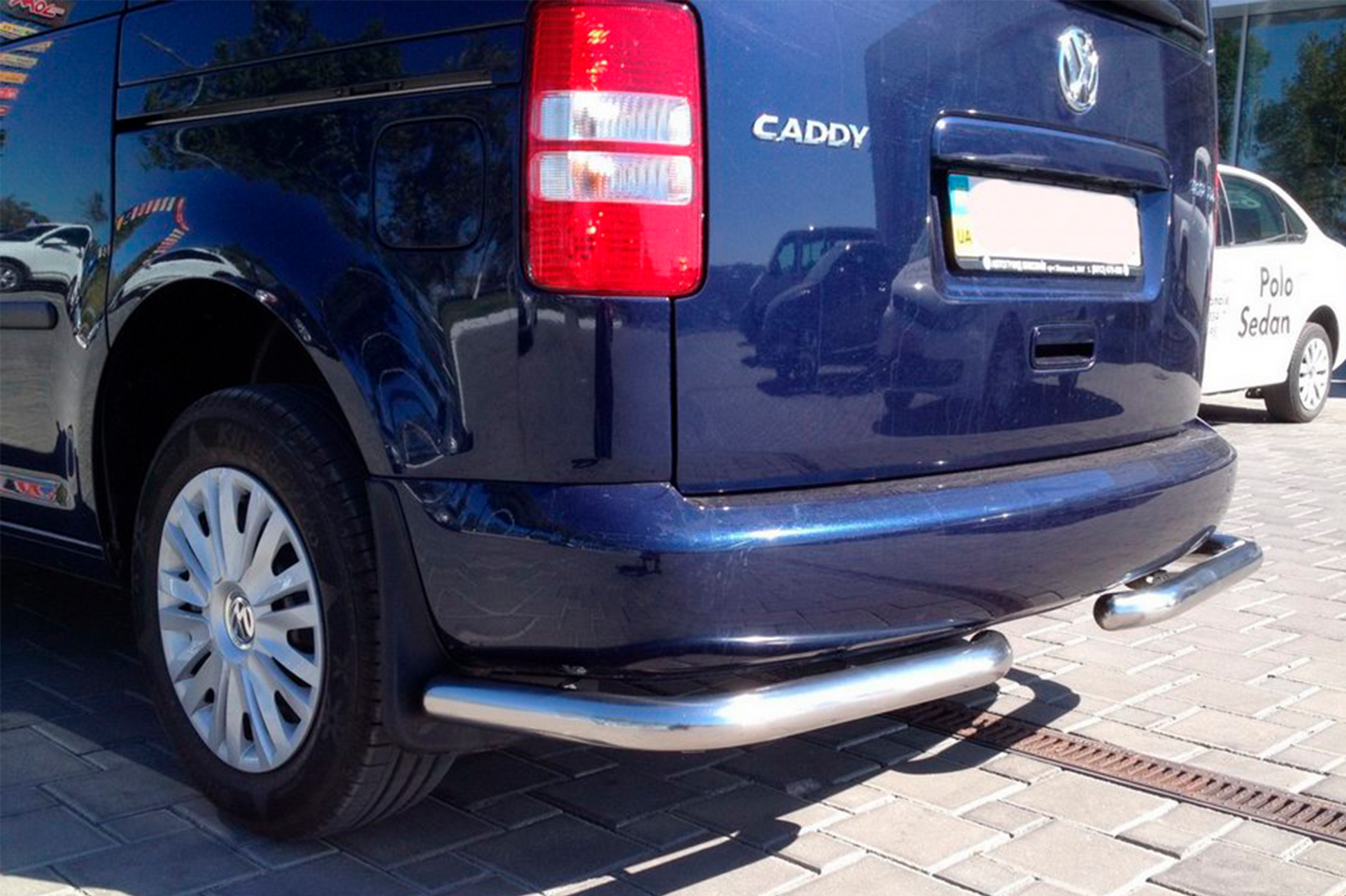 Rear Corner Bars AK003 (2 pcs, stainless steel) for Volkswagen Caddy 2004-2010 - image 3