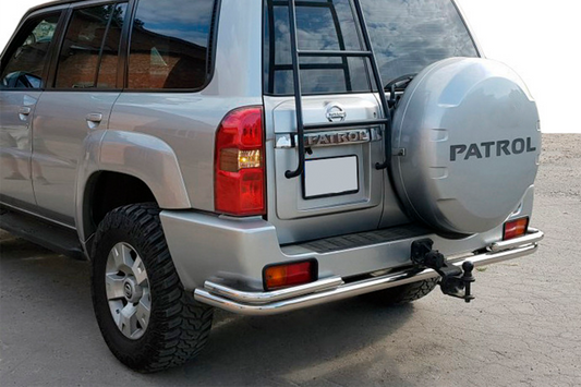 Rear Bar AK005-3 (Stainless Steel) for Nissan Patrol Y61 1997-2011 - image 1