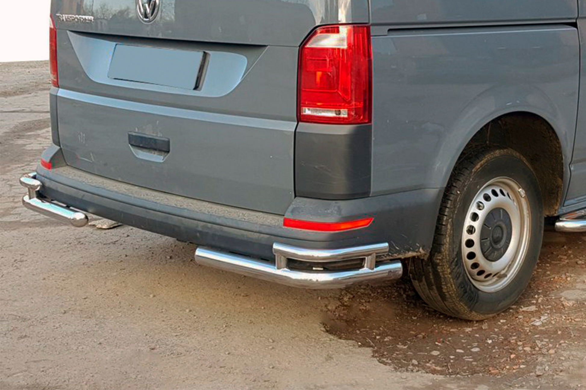 Rear Corner Bars AK003-Double (2 pcs, stainless steel) for Volkswagen T6 2015-2024 - image 2