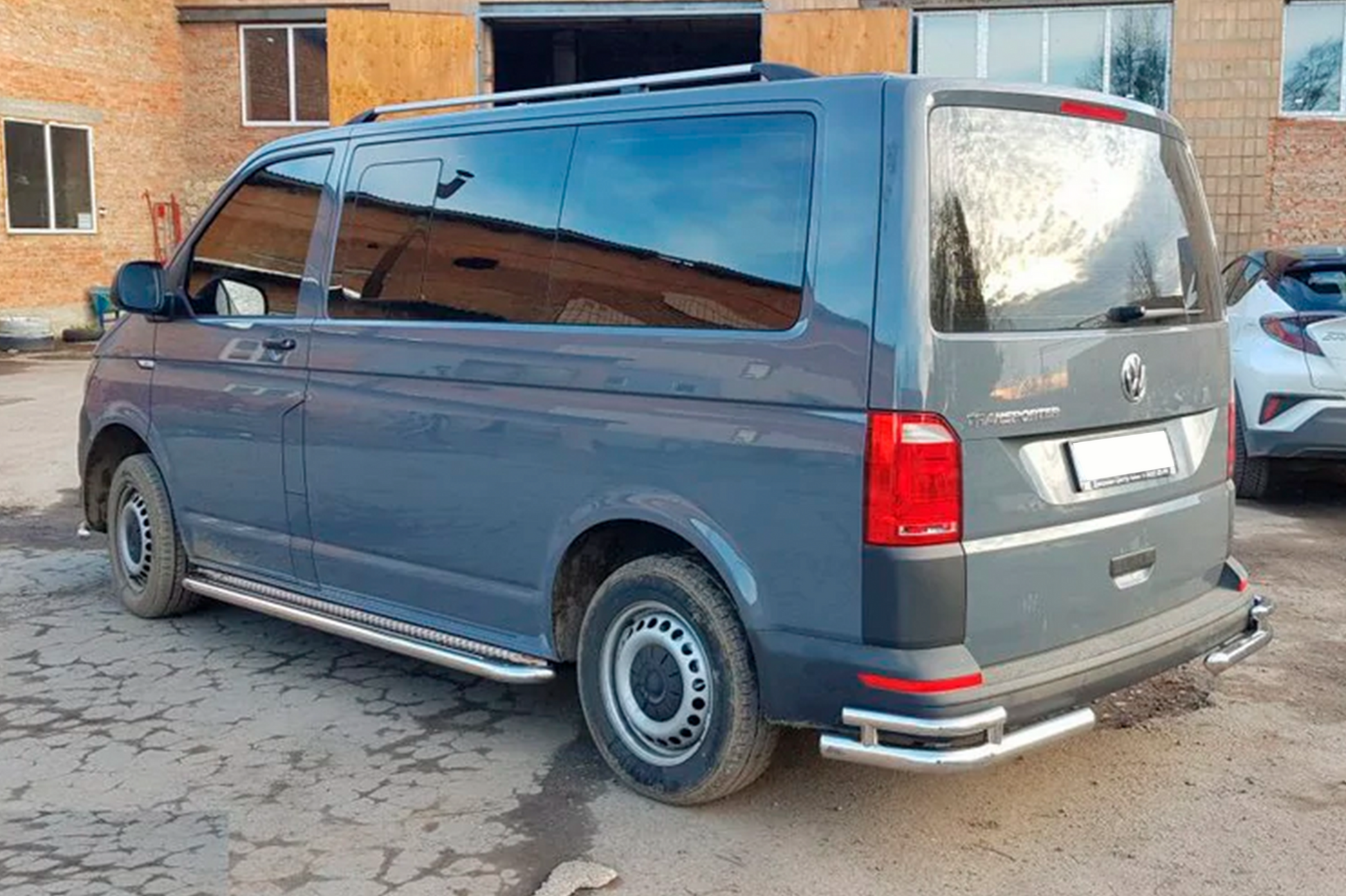 Rear Corner Bars AK003-Double (2 pcs, stainless steel) for Volkswagen T6 2015-2024 - image 3