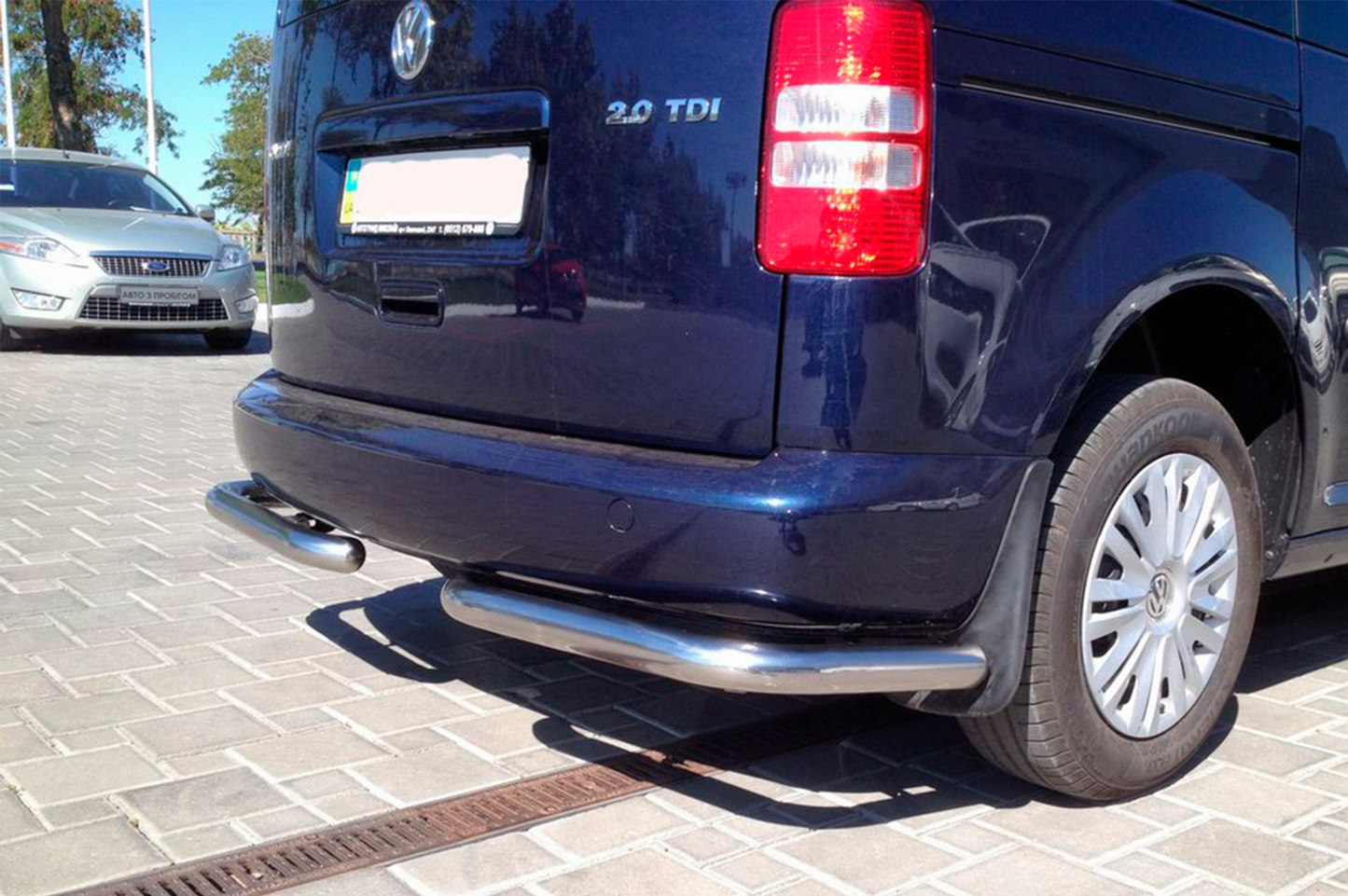 Rear Corner Bars AK003 (2 pcs, stainless steel) for Volkswagen Caddy 2010-2015 - image 8