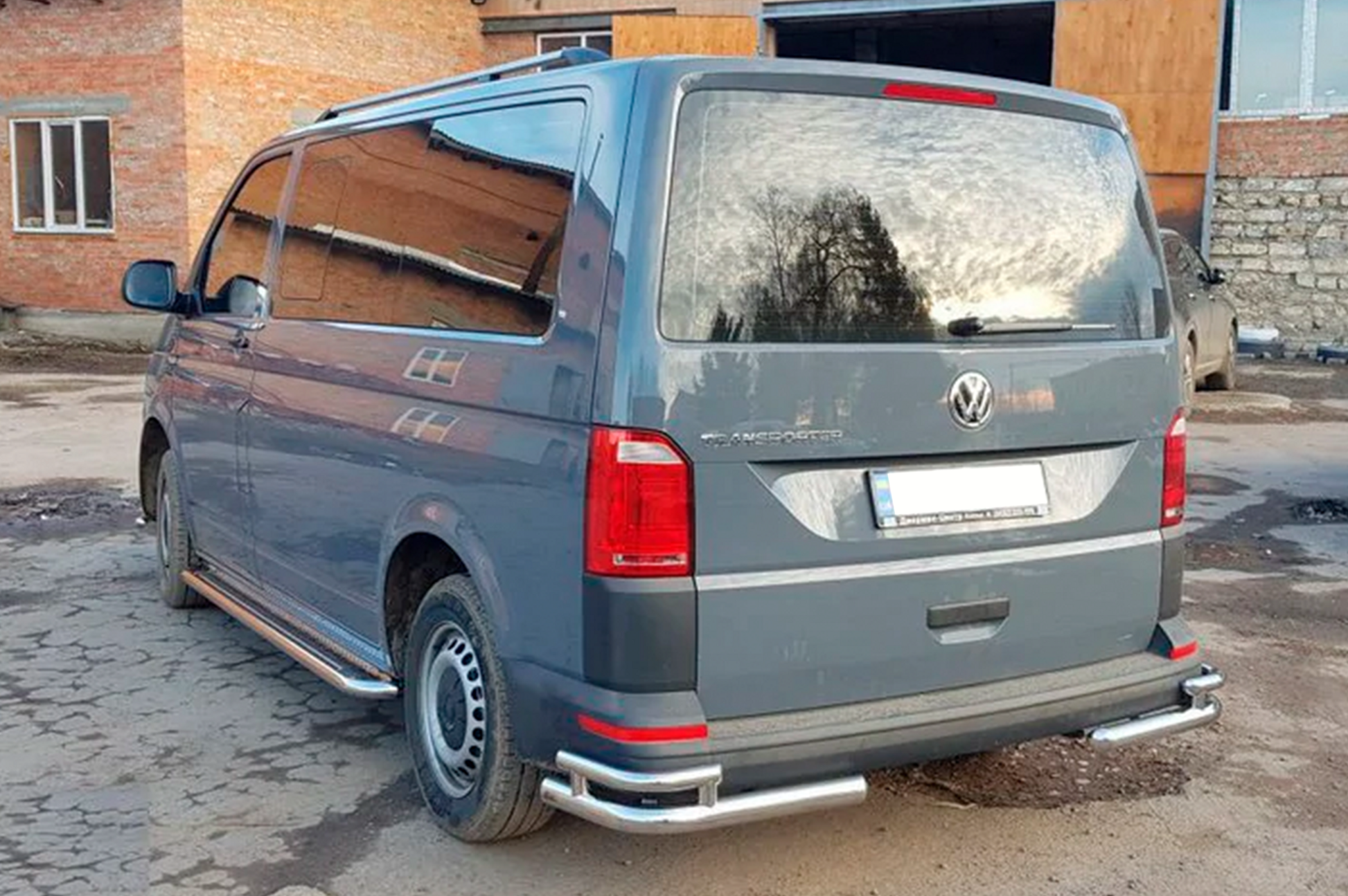 Rear Corner Bars AK003-Double (2 pcs, stainless steel) for Volkswagen T6 2015-2024 - image 4