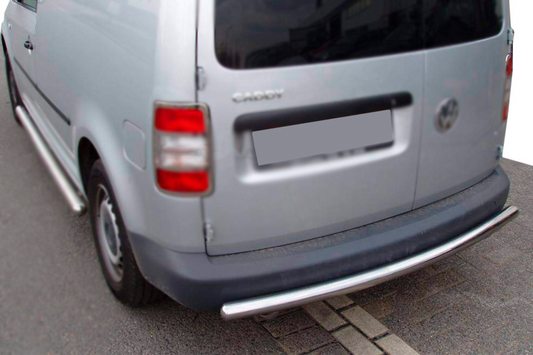 Rear bar (1 pc, stainless steel) for Volkswagen Caddy 2004-2010 - image 2
