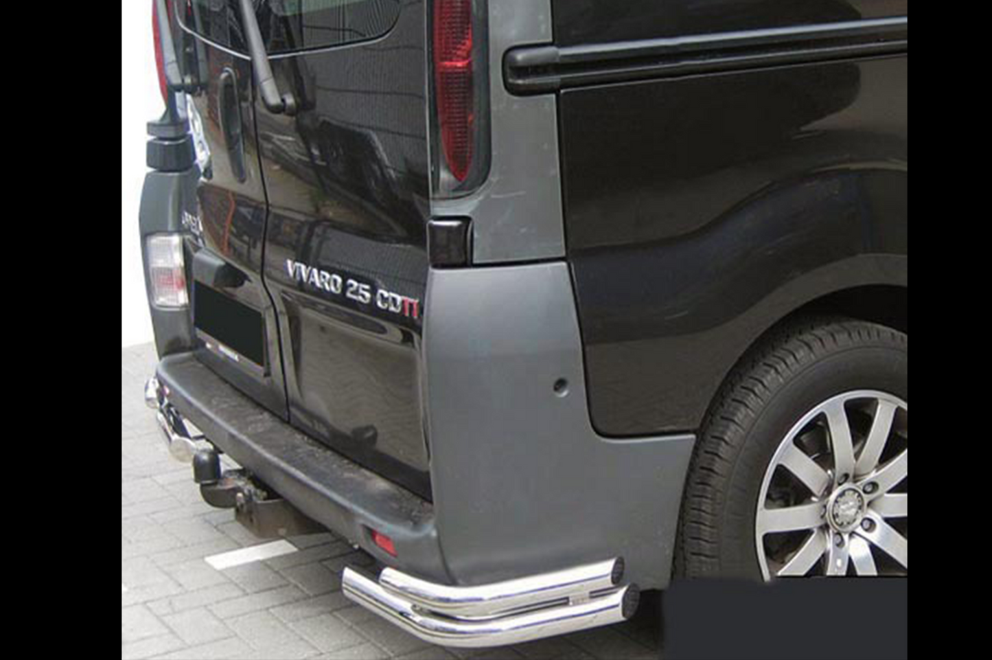 Rear Corner Bars AK003-double (stainless steel) for Opel Vivaro 2001-2015 - image 1