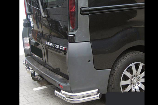 Rear Corner Bars AK003-double (stainless steel) for Opel Vivaro 2001-2015 - image 1
